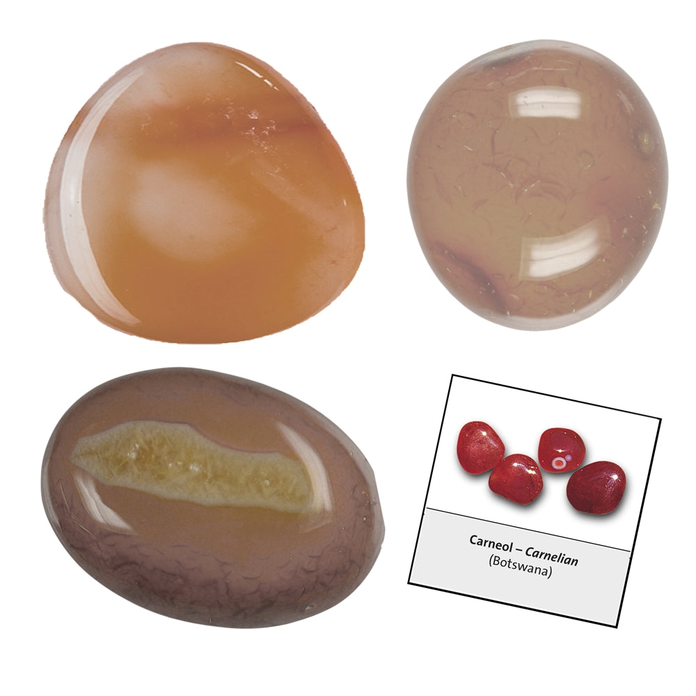 Tumbled stone with carnelian sticker