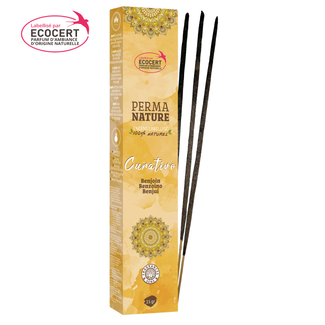 Perma Nature Curativo – Benzoe Räucherstäbchen – Schutz, Trost & Harmonie