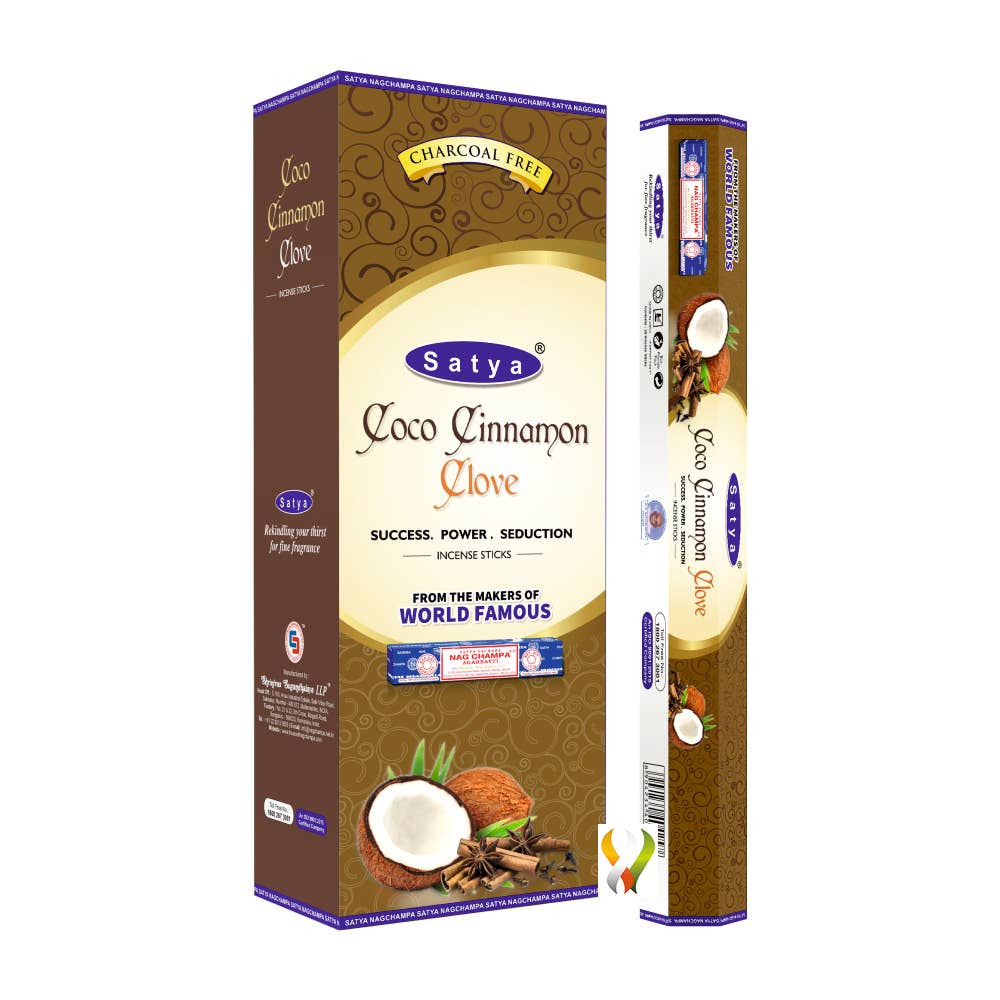 Satya Coco Zimt Nelke Hexa Räucherstäbchen – Exotische Wärme & Würzige Süße