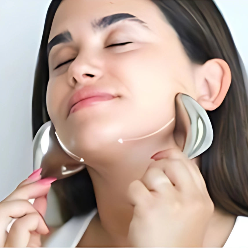 Caudale Gesichtsmassagegerät – Edelstahl für strahlende Haut