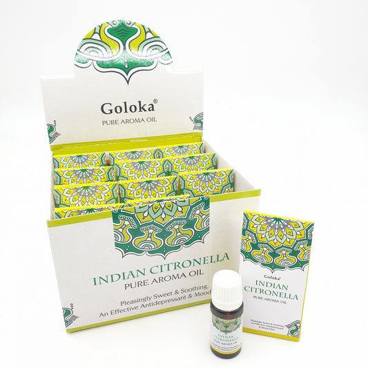 Goloka Pure Aroma Öl - Indian Citronella - Für erfrischende Vitalität