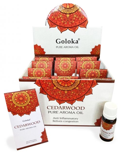 Goloka Pure Aroma Öl - Zedernholz - Natürlicher Duft für Erdung und Harmonie