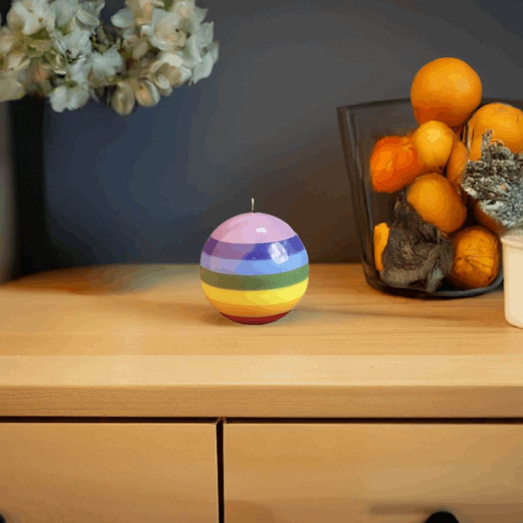 Chakra Kerze Ball multicolor ⌀ ca. 7,5 cm