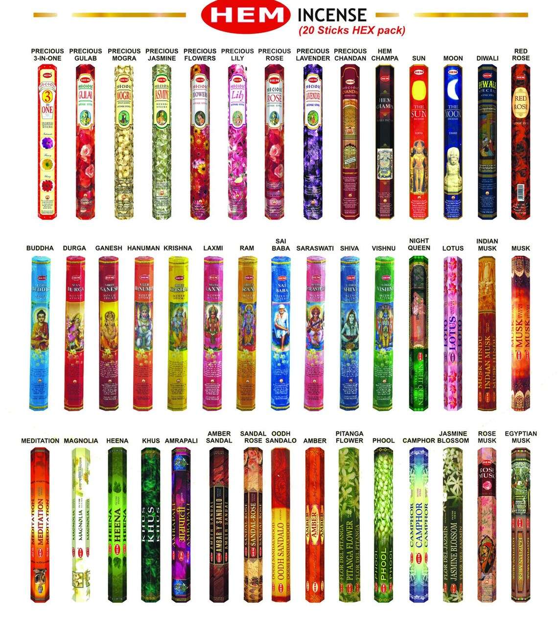 Spar-Angebot: HEM Mix-Paket - Entdecken Sie die Vielfalt der Räucherstäbchen