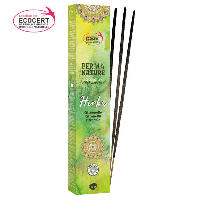 Perma Nature Herba – Citronnella Räucherstäbchen – Frische, Reinigung & Mückenschutz