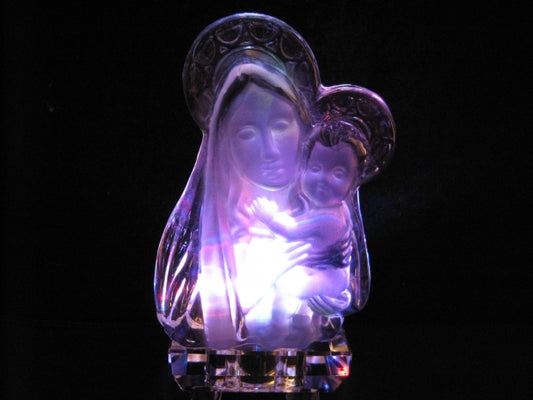 Maria mit Kind 3D Abbild aus Kristall