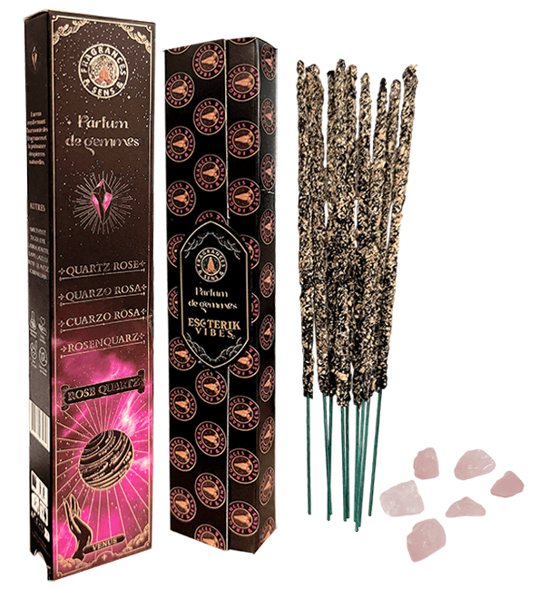 Fragrances & Sens Parfum de Gemmes Rosenquarz Räucherstäbchen