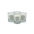 Palm Light Chakra Votive Candle, White, Set of 4