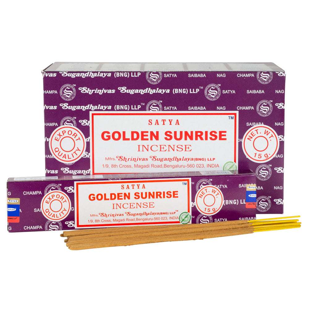 Satya Golden Sunrise Räucherstäbchen – Erfrischung, Energie & Positiver Start in den Tag