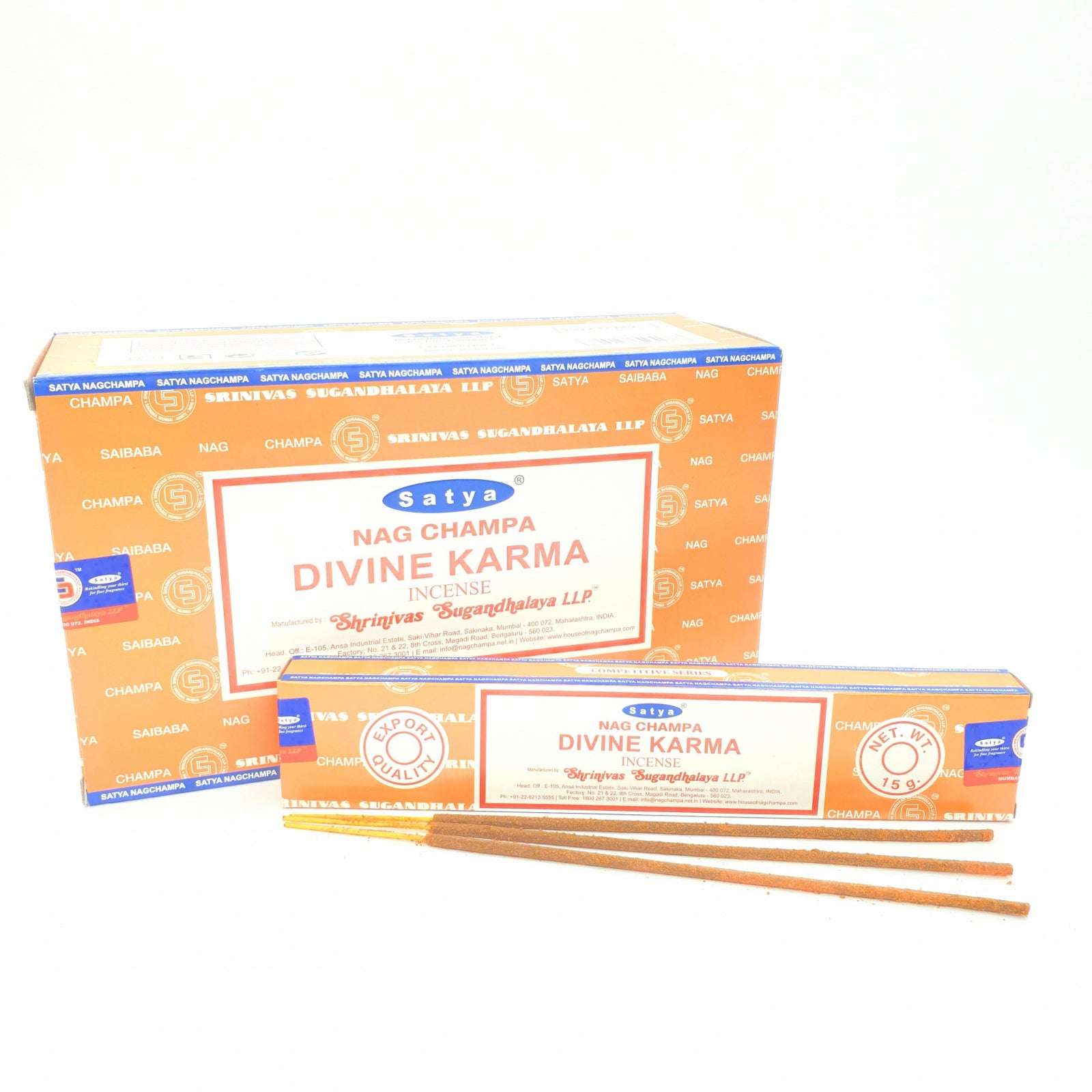 Satya Divine Karma Räucherstäbchen – Harmonie für Körper & Geist