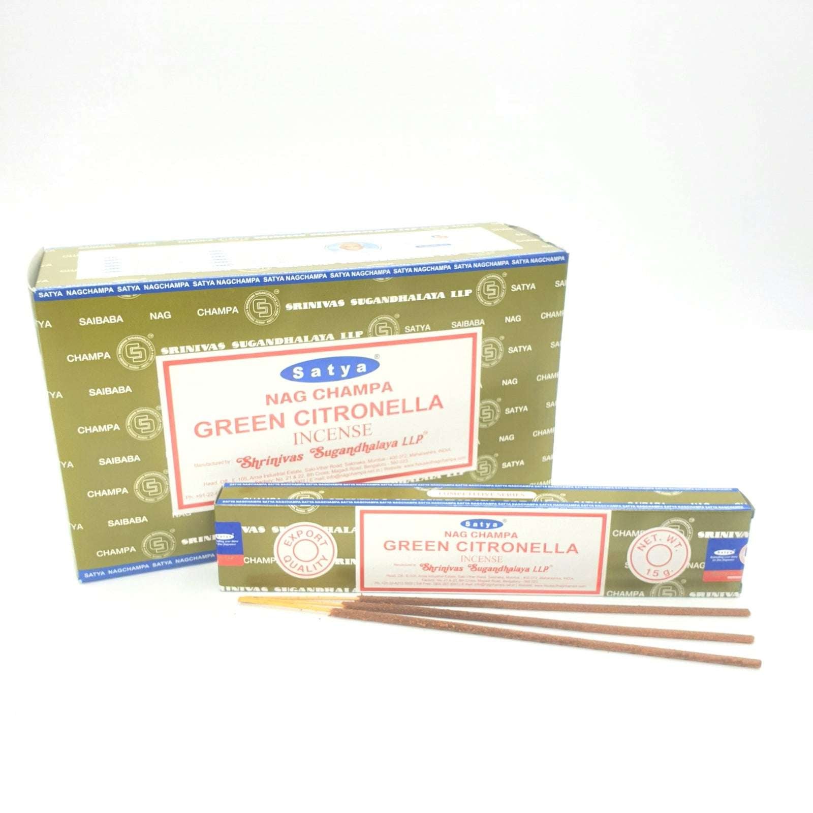 Satya Green Citronella Räucherstäbchen – Frische & Schutz in einem Duft