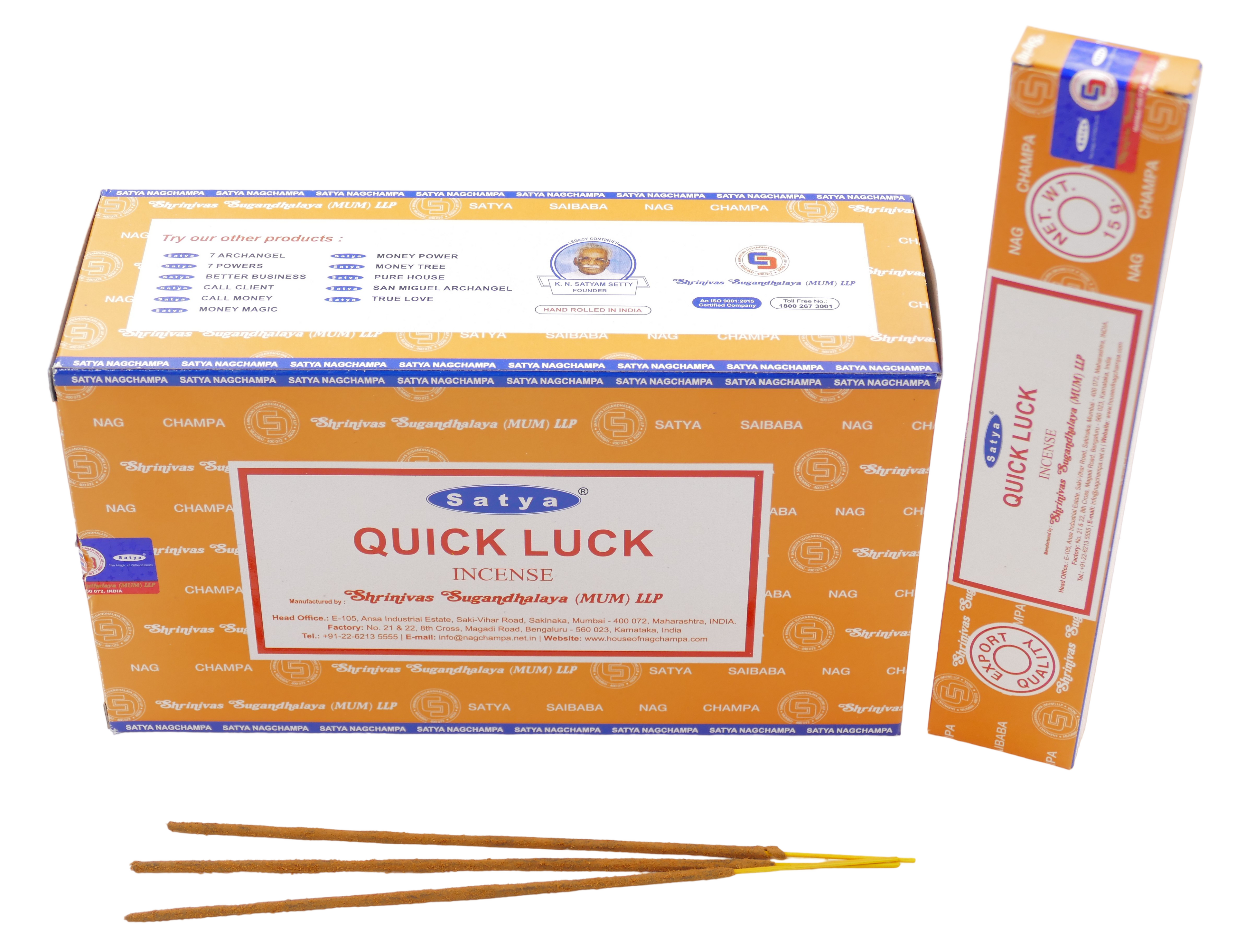 Satya Quick Luck Räucherstäbchen – Sofortige Glücksenergie & Positive Vibrationen