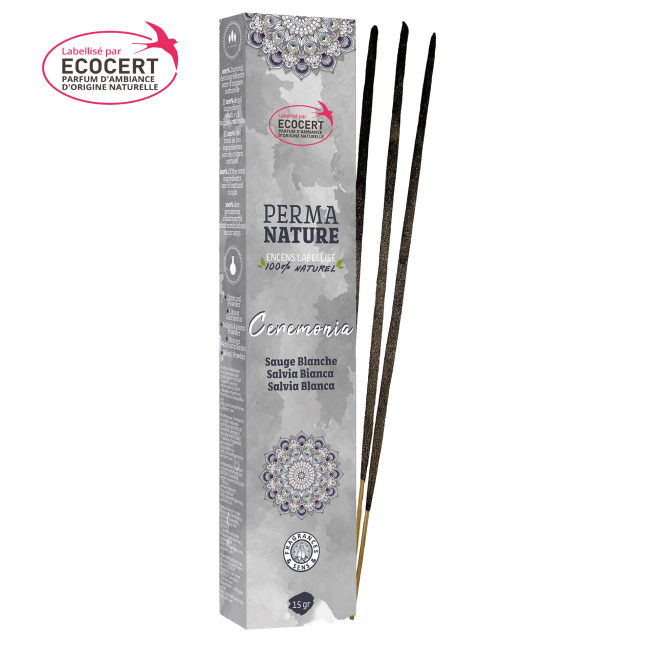 Perma Nature Ceremonia – Weißer Salbei Räucherstäbchen – Reinigung, Schutz & Zeremonie