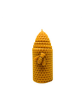 Honigkerze mit Biene – 100 % Bienenwachs 11 x 4 cm