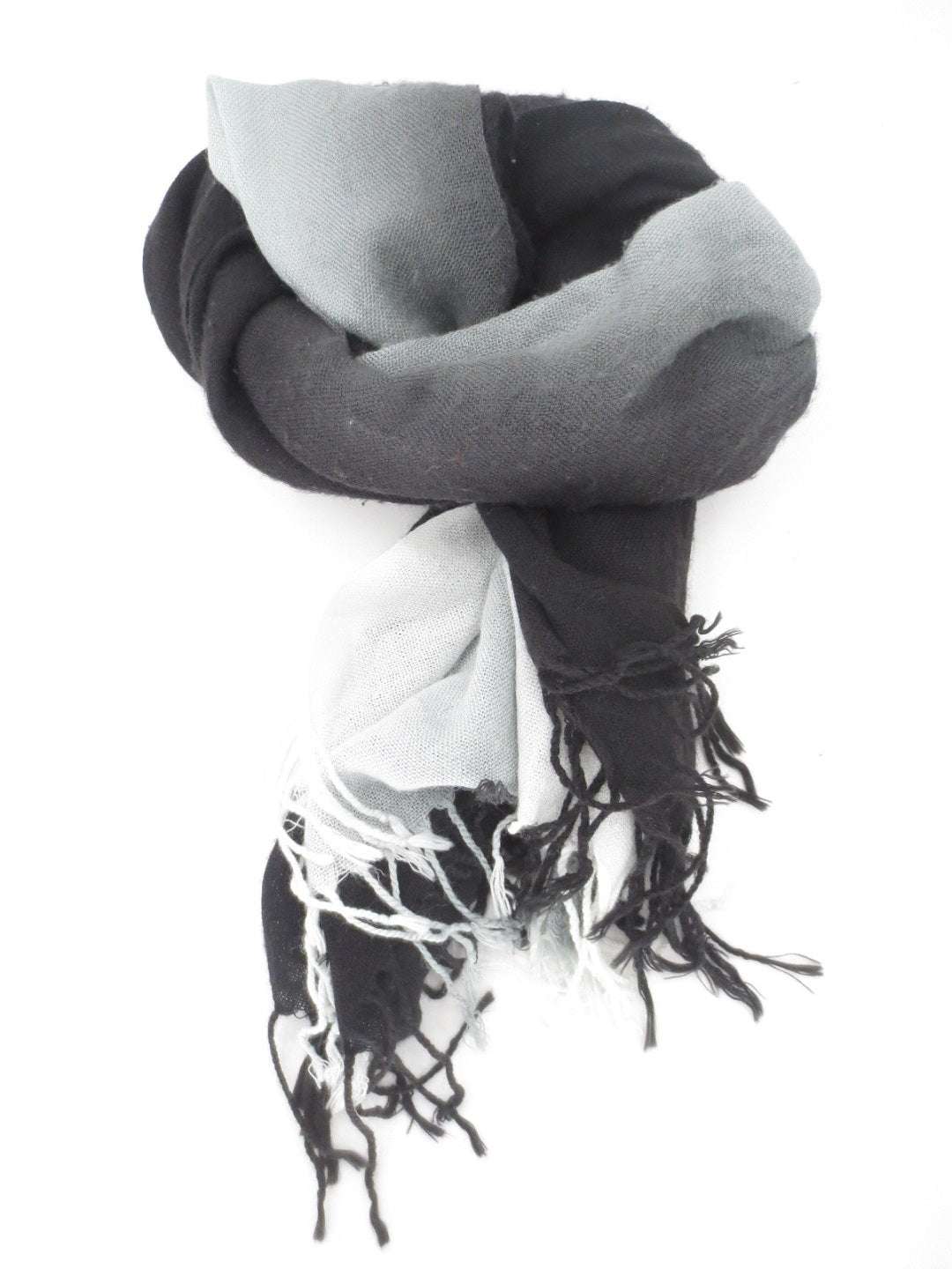 Schal aus Viskose Grau/Schwarz