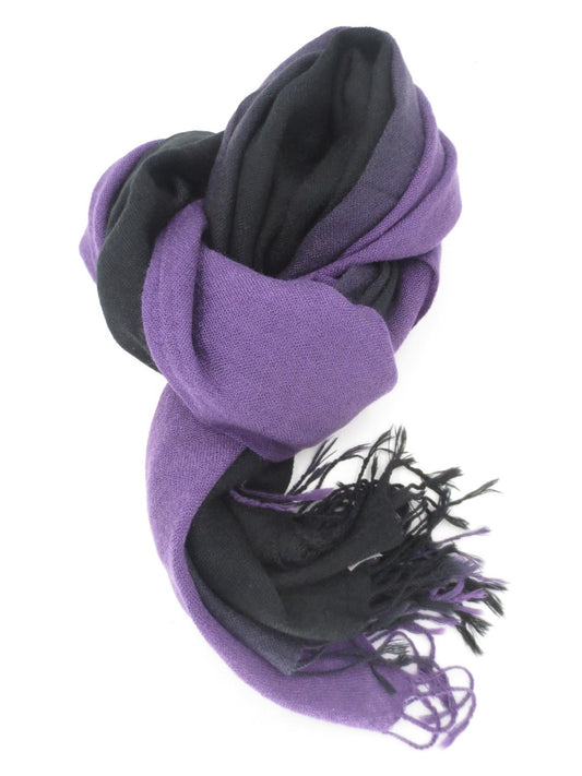 Schal aus Viskose Violett/Schwarz