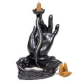 Backflow waterfall incense burner lotus hand