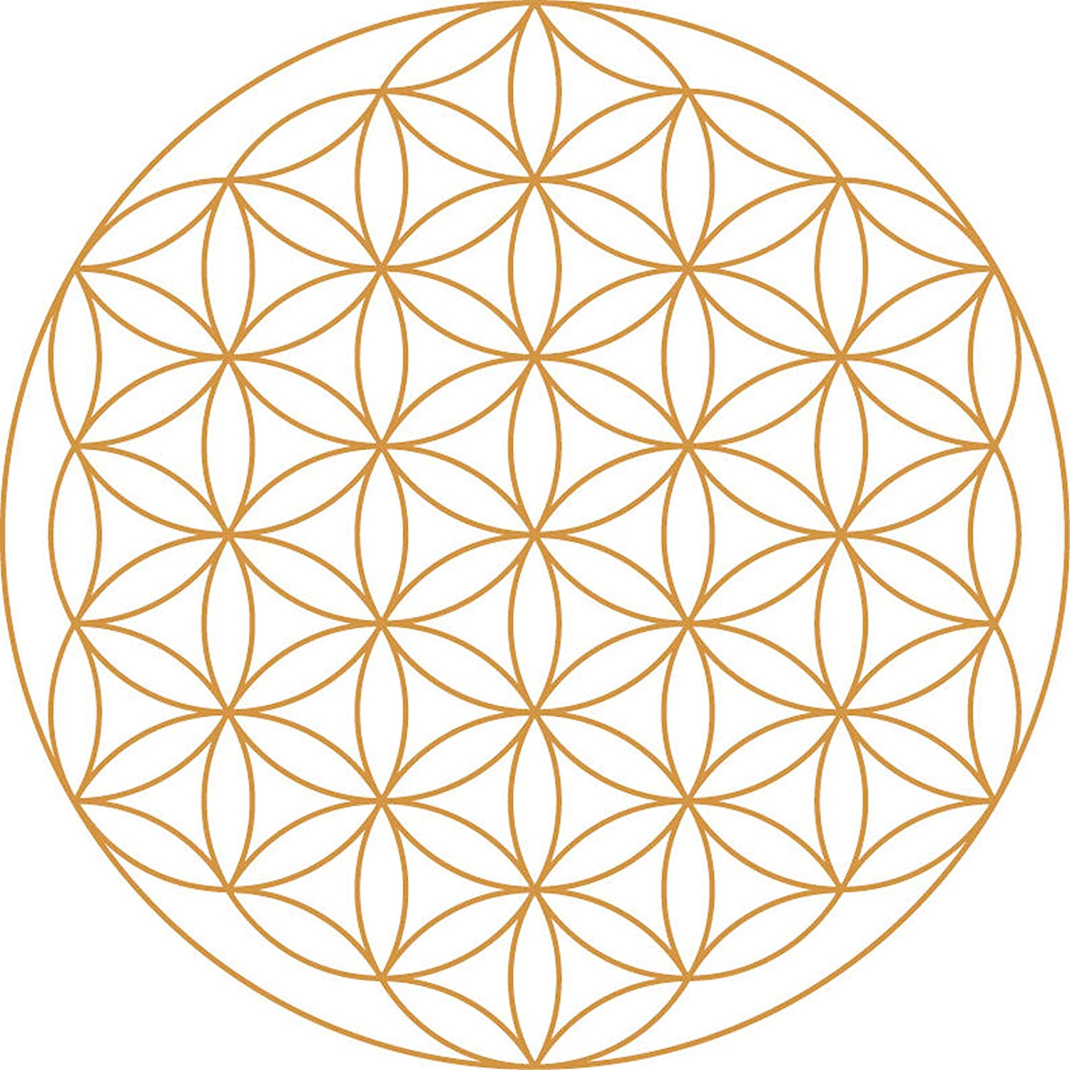 Set Karaffe Alladin 1,3 l + 4 Trinkgläser Mythos – Gold – Blume des Lebens