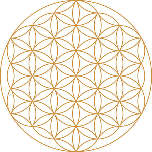 Alladin-Karaffe Family 2,3 l Gold – Blume des Lebens, mundgeblasen