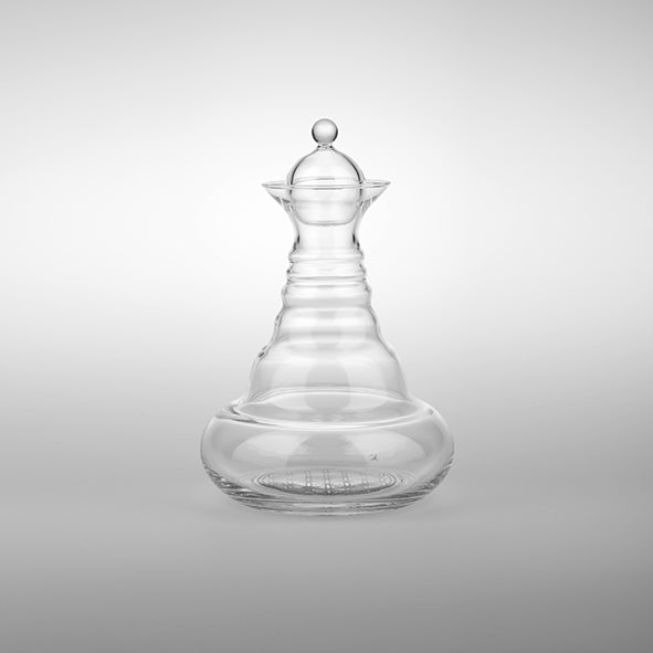 Karaffe Alladin 1,3l Platin - Blume des Lebens - mundgeblasen