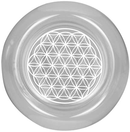 Karaffe Alladin 1,3l Lasergravur - Blume des Lebens - mundgeblasen