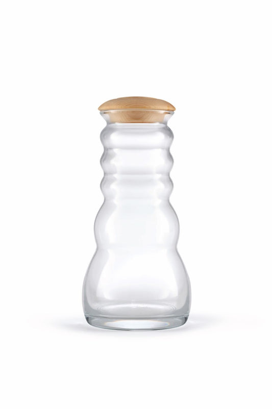 Cadus jug 1 liter white with pine wood lid
