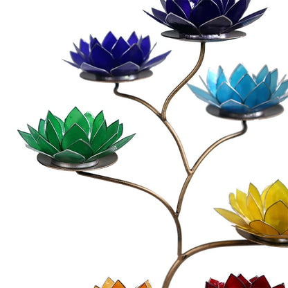 Harmonisches Chakra-Display für Lotus-Kerzenhalter - Metall