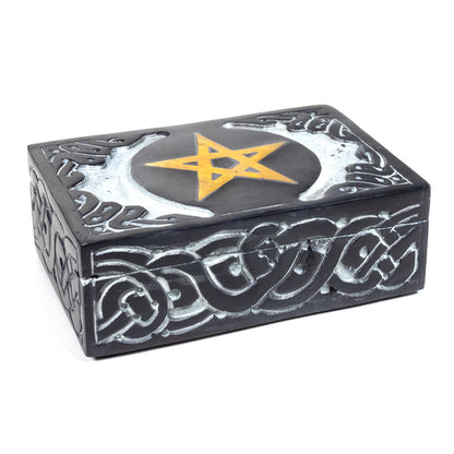 Tarot box pentagram soapstone 
