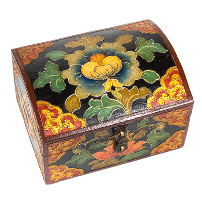 Tibetische Schatzkiste mit Lotus