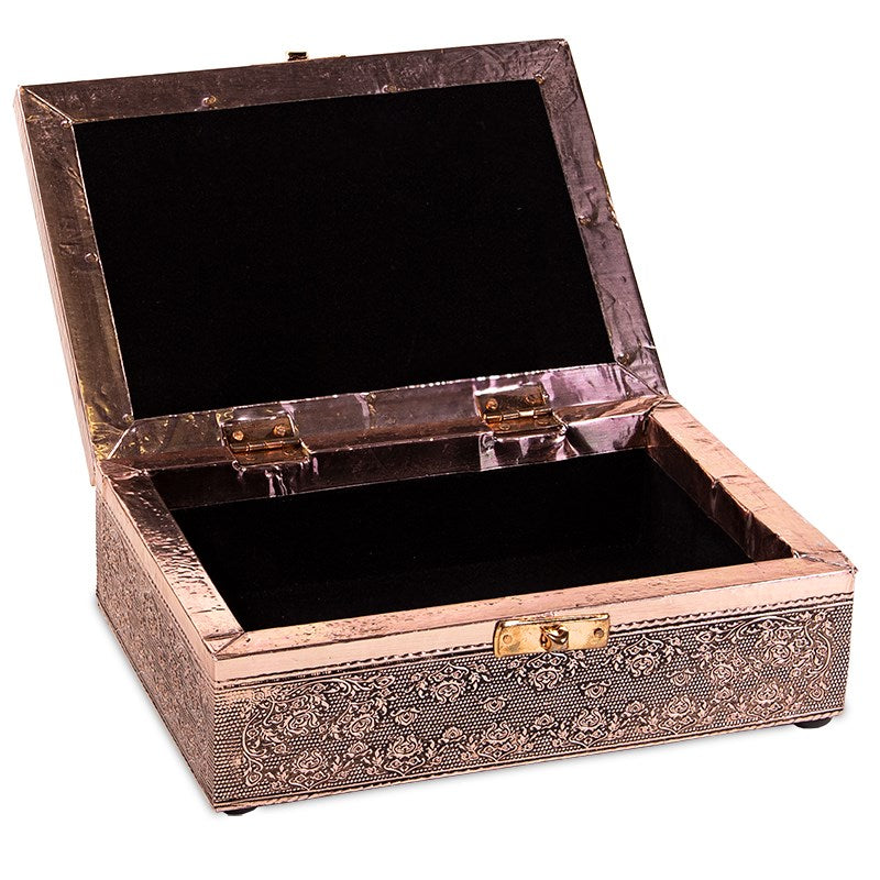 Tarot box Mandala - copper-plated aluminum 