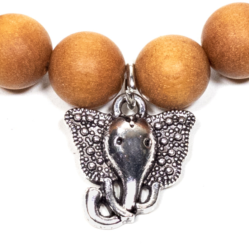 Mala/bracelet sandalwood elastic Ganesha