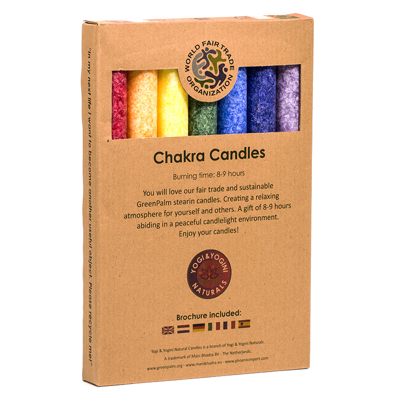 Yogi & Yogini Dinner- und Duftkerzen Chakra Set (7 Stück)