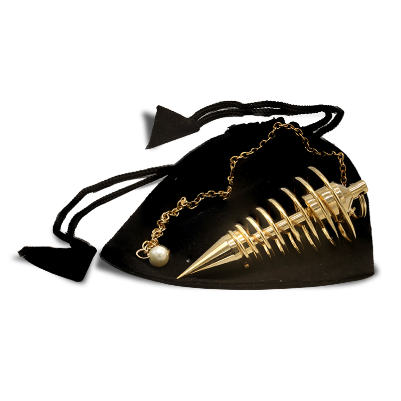 Pendulum spiral made of gold-plated brass