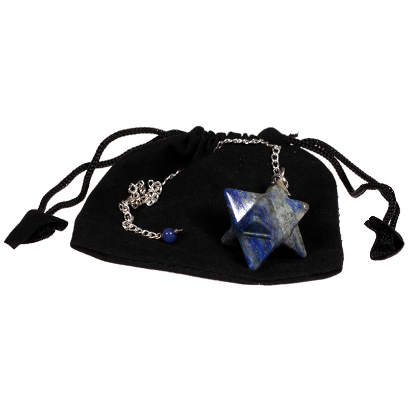 Lapislazuli Merkaba Pendel achtspitzig
