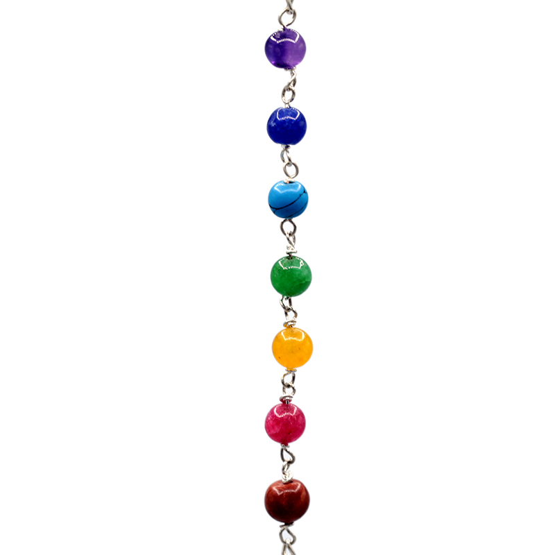 Pendulum rock crystal &amp; chakra chain