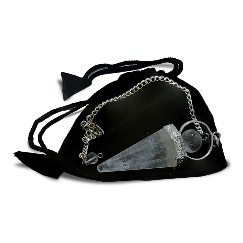 Göttin Pendel Bergkristall Spitze & Kugel