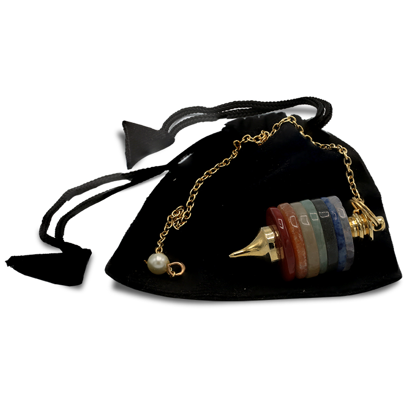 Pendulum chakras made of gemstone donuts - large