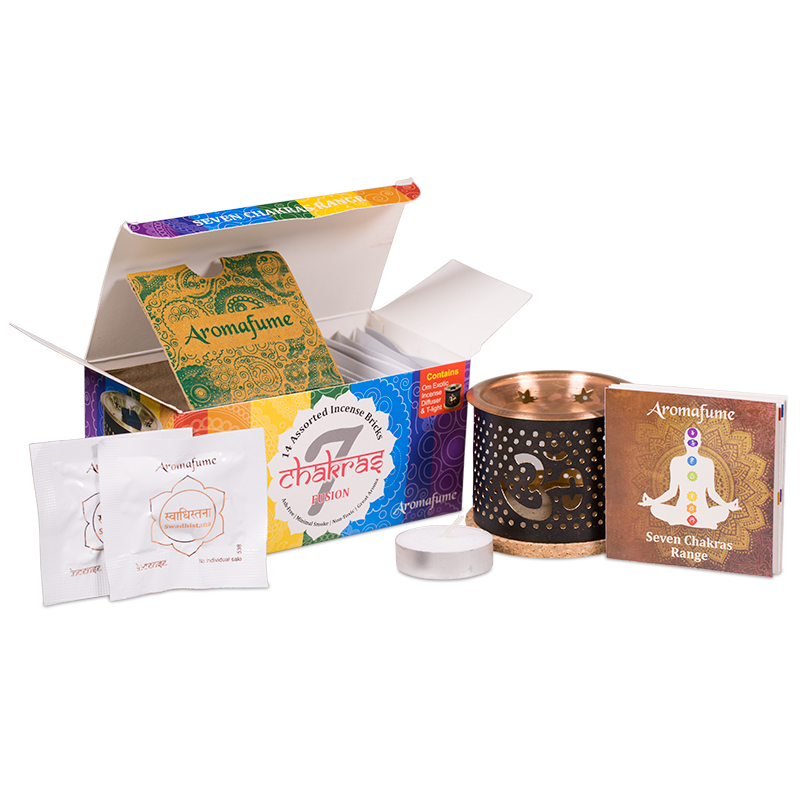 Aromafume test set: Diffuser &amp; Chakra incense blocks