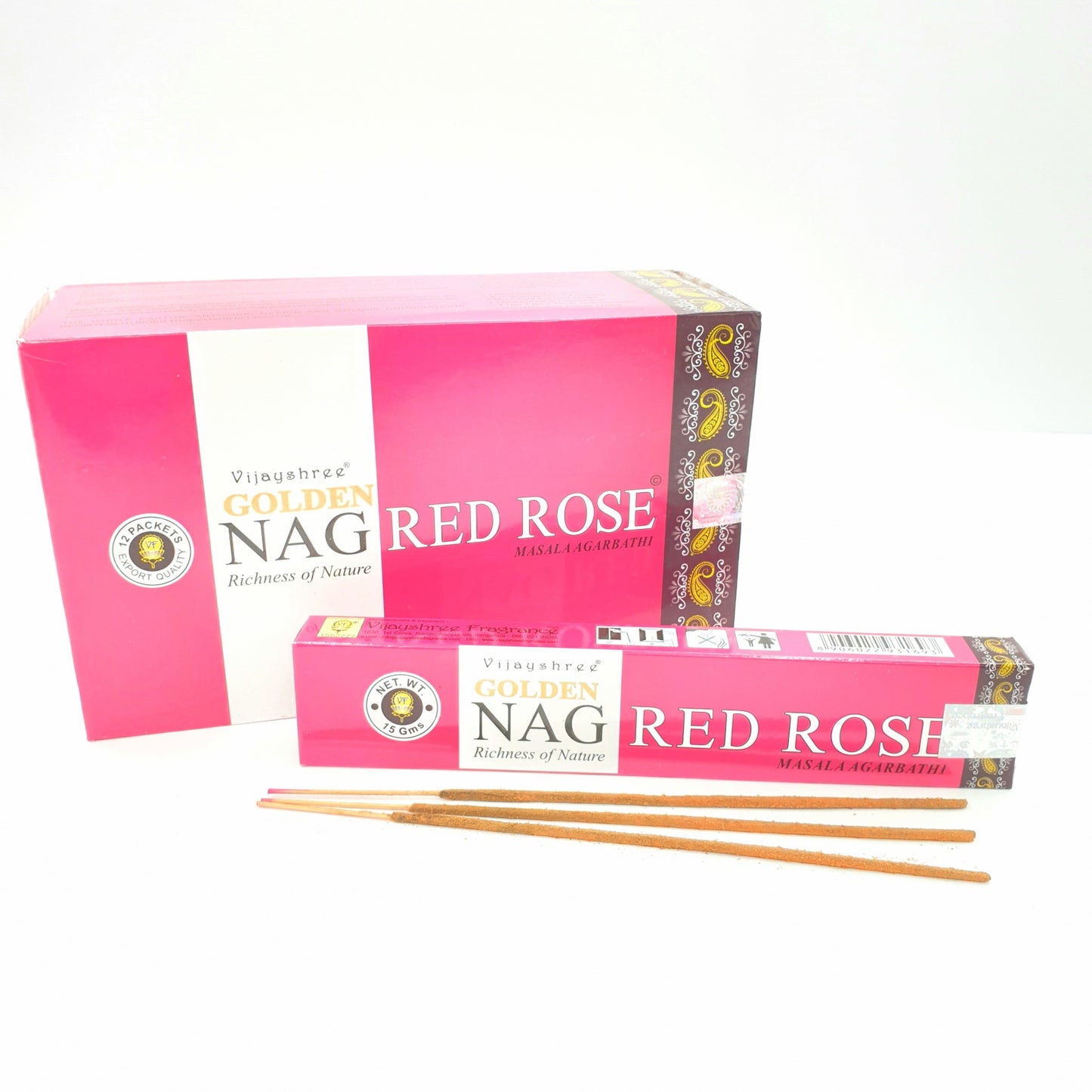 Golden Nag Red Rose - Die Romantik von handgemachtem Weihrauch