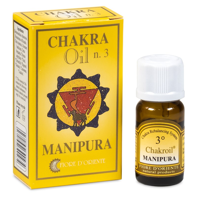 Fiore d'Oriente ätherisches Chakraöl Manipura in der Flasche