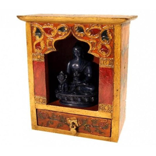 Altar with drawer -wooden- hand-painted