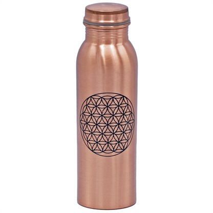 Flower of Life printed copper bottle