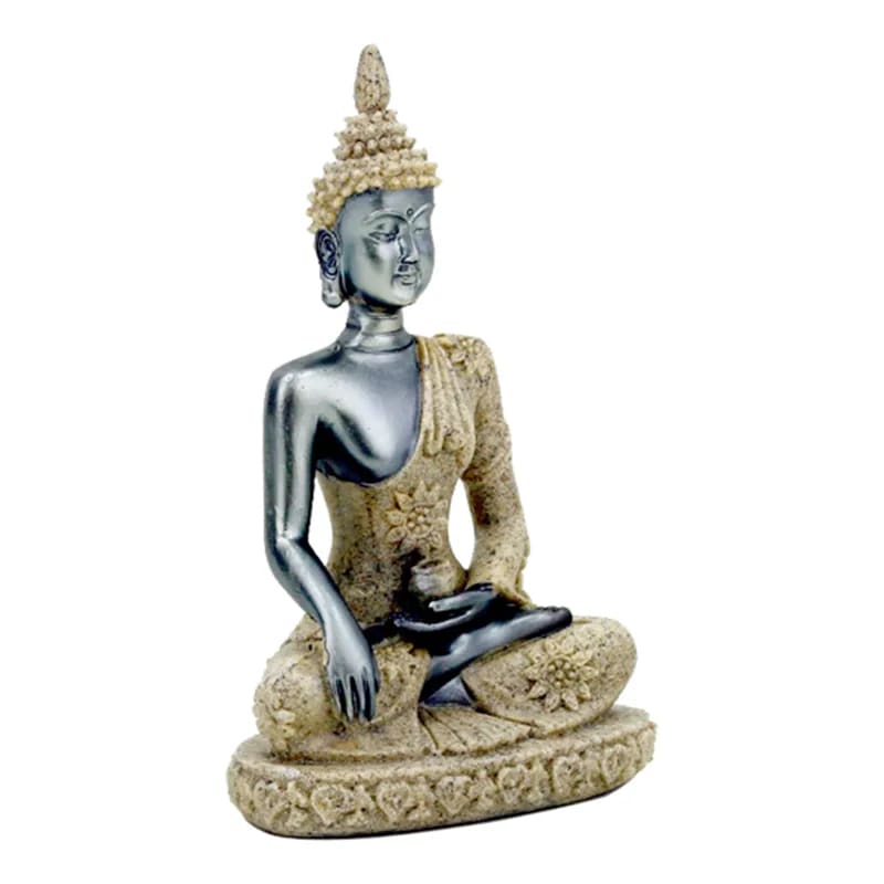 Buddha-Statue aus Polyresin und Sand