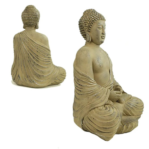 Amitabha-Buddha im Antik-Look, weitere Ansicht