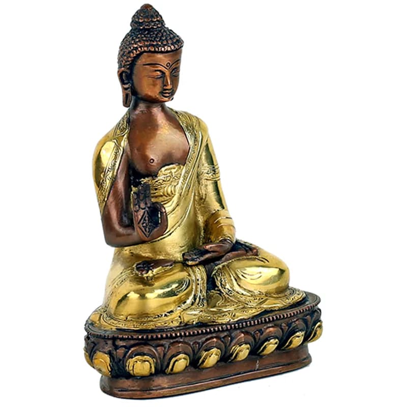 Buddha, Mudra der Lehre, zweifarbig