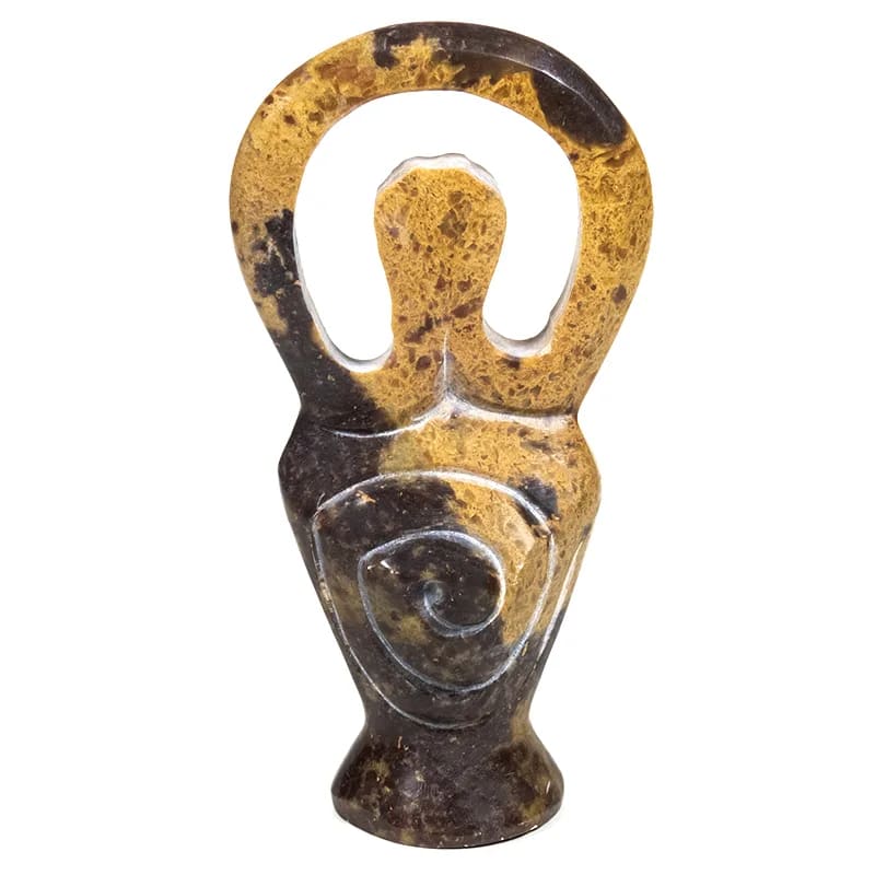 Göttin Statuette Speckstein naturell