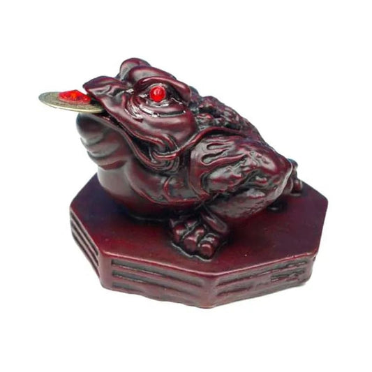 Feng Shui frog lucky charm red