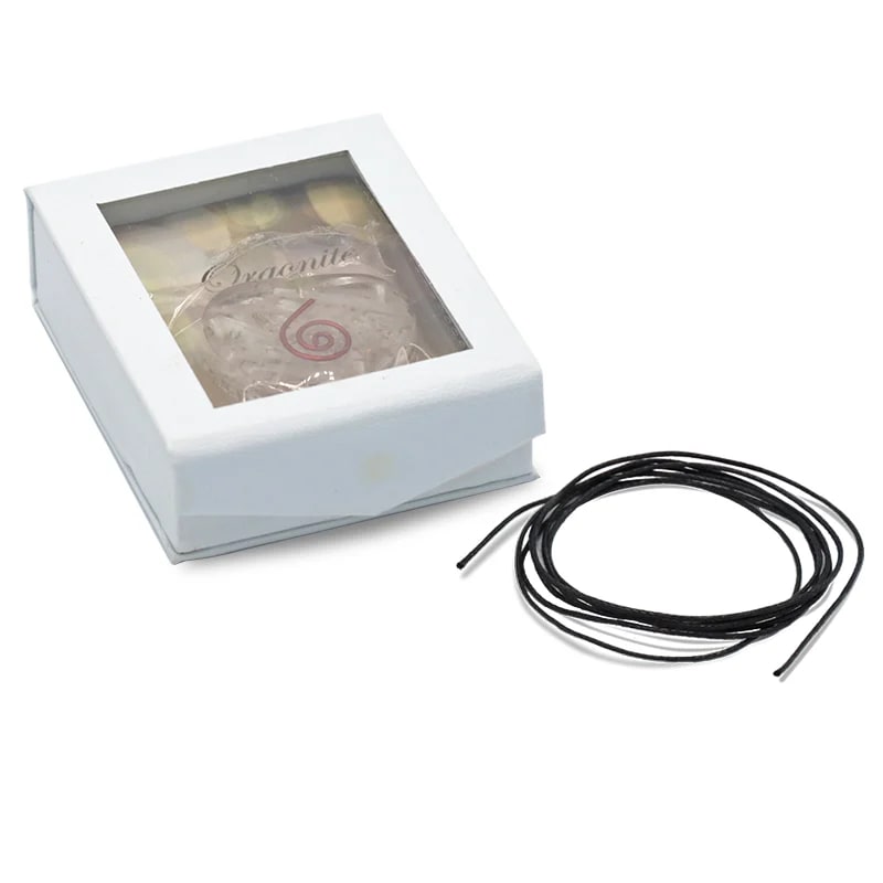 Orgonite pendant Selenite, heart-shaped