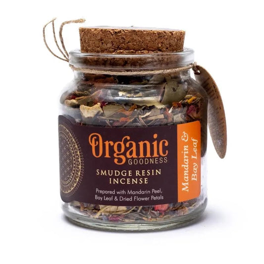 Organic Mandarin &amp; Laurel Smudge Frankincense Resin 40g