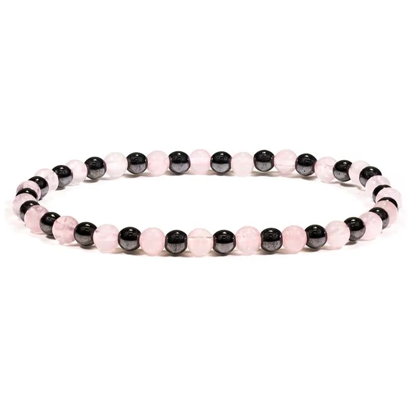 Bracelet hematite / rose quartz